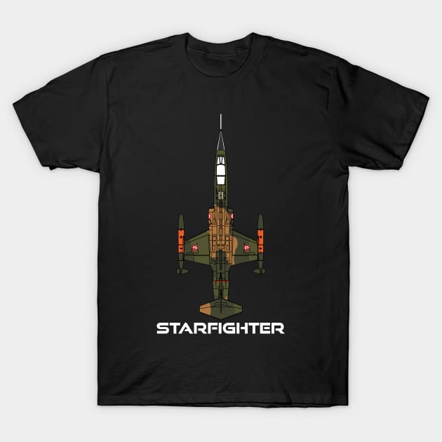 F-104 Starfighter (Turkey) T-Shirt by BearCaveDesigns